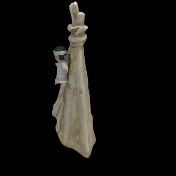 Gregory Perilllo Sagebrush Kids Native American  Papoos Angel Teepee Figurine - Picture 3 of 8
